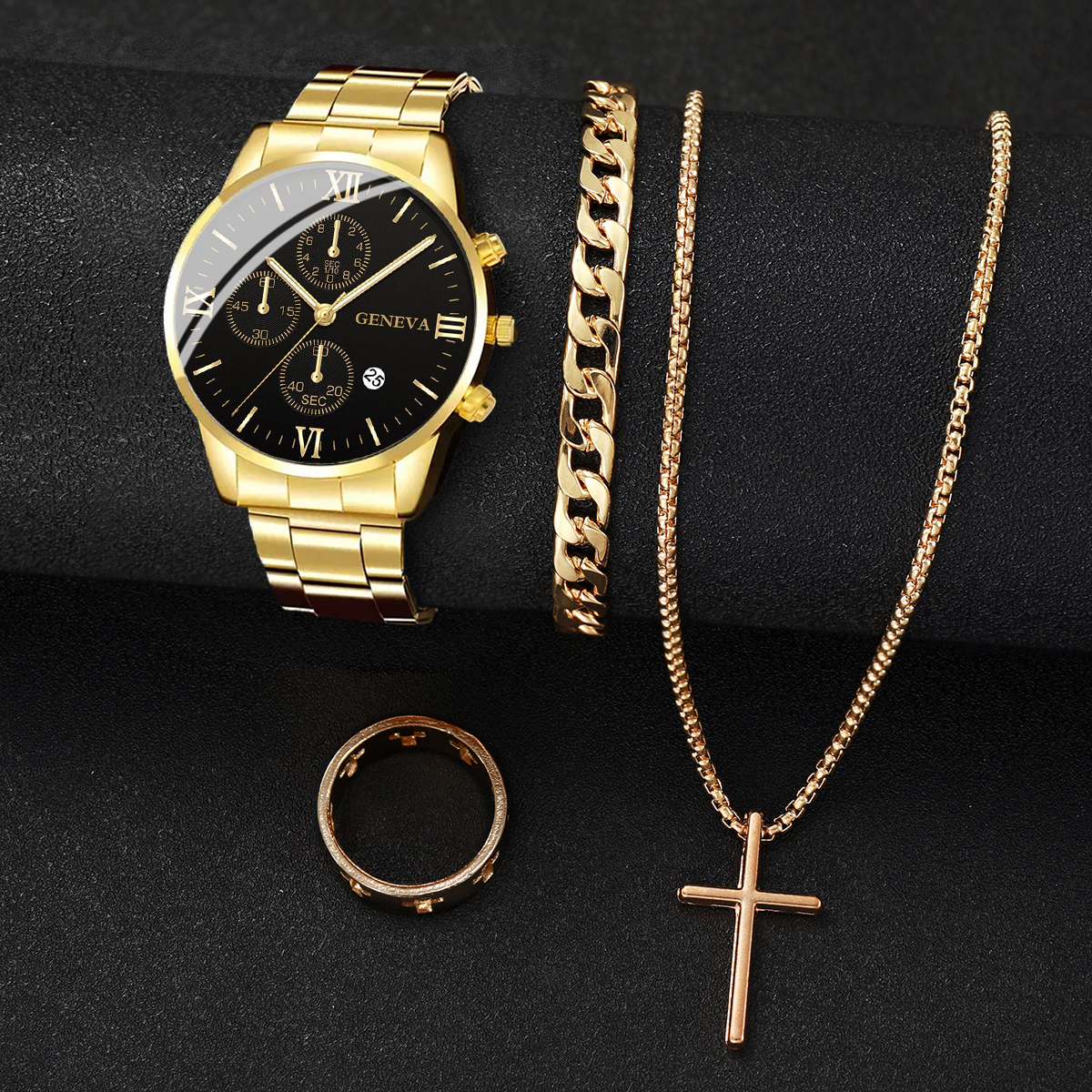 Jewelry Watches Silver - 4pcs/set Fashion Men's Watches Silver Steel