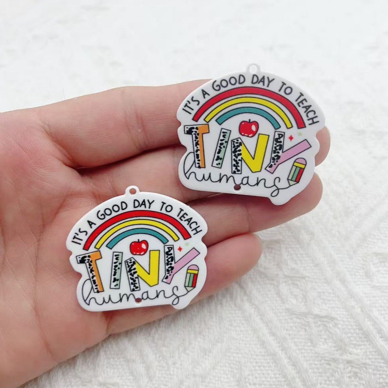 Jewelry & Watches Ltd - 10pcs Teacher's Day Acrylic Double sided