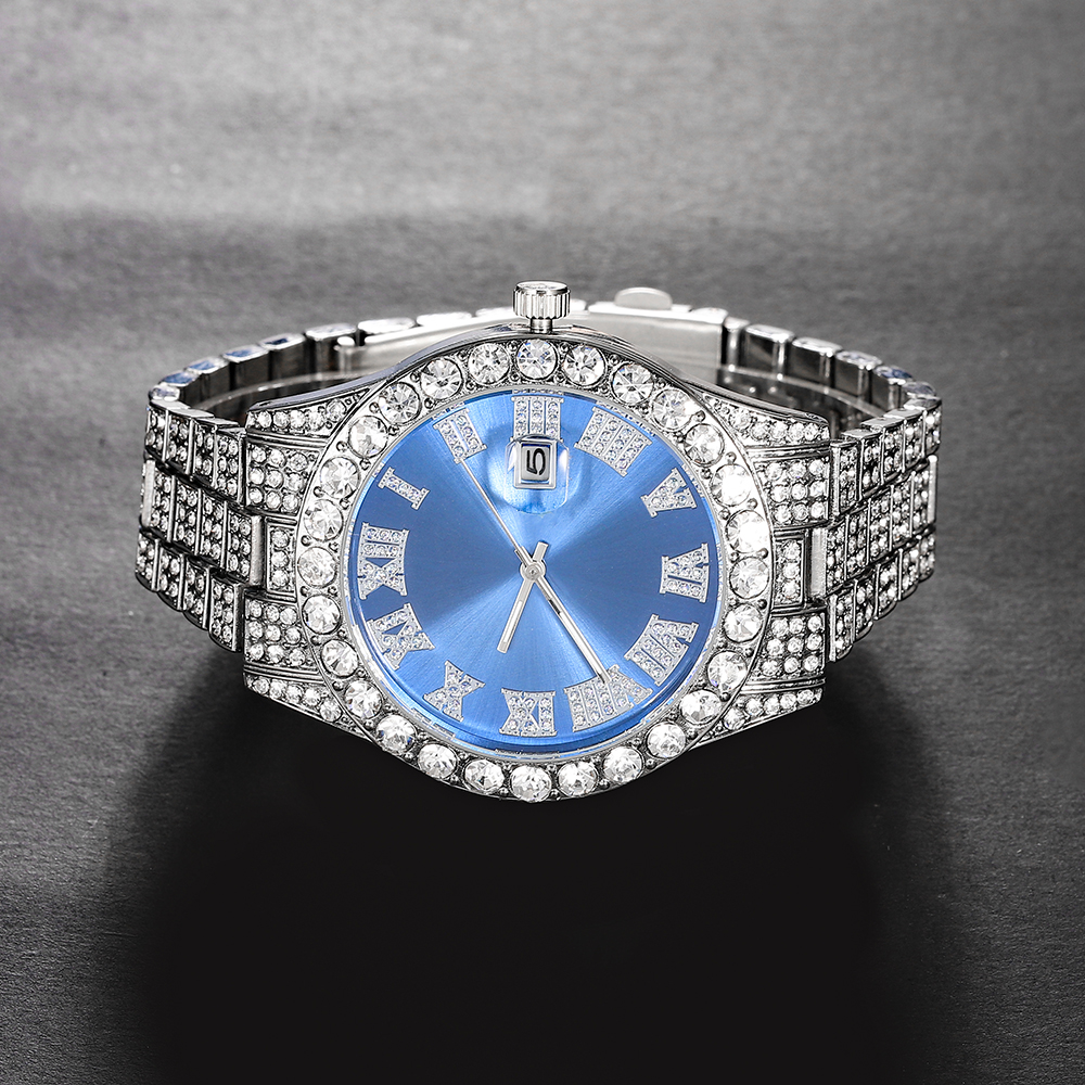 Jewelry Watches Silver - New Punk Men Watch Iced Out