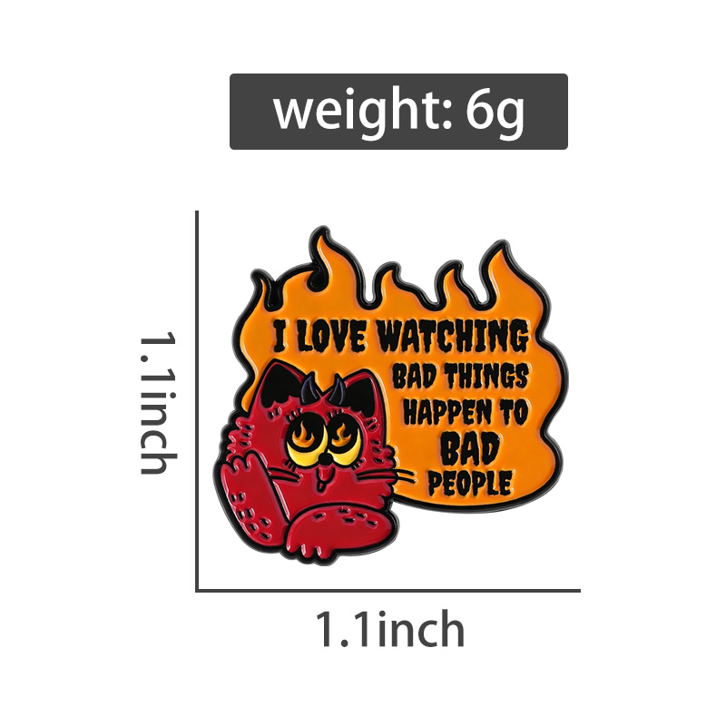 Evil Cat Enamel Pins Watching  - Zoe Jewelry Watches recensione e prezzo