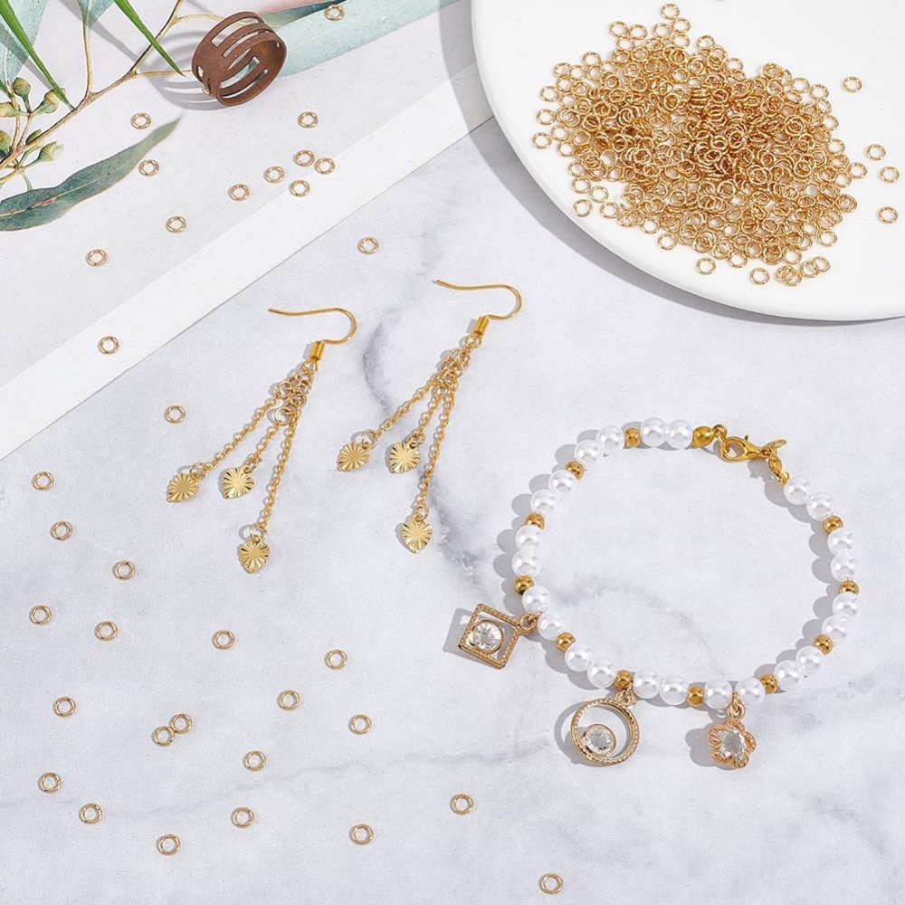 About 500pcs 4mm Gold Jump Rin - Gold Plated Ring recensione e prezzo