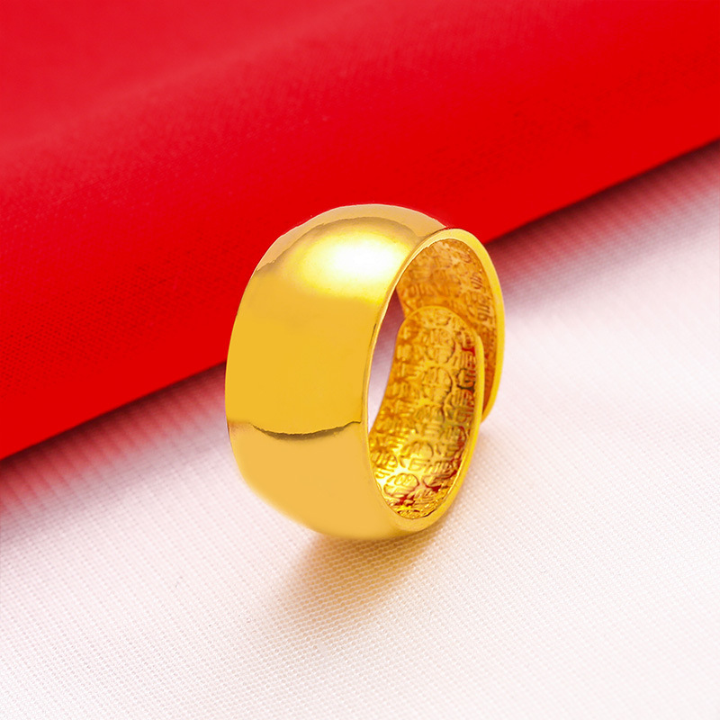 Male Wide 12mm Large Ring Open - Gold Plated Ring recensione e prezzo
