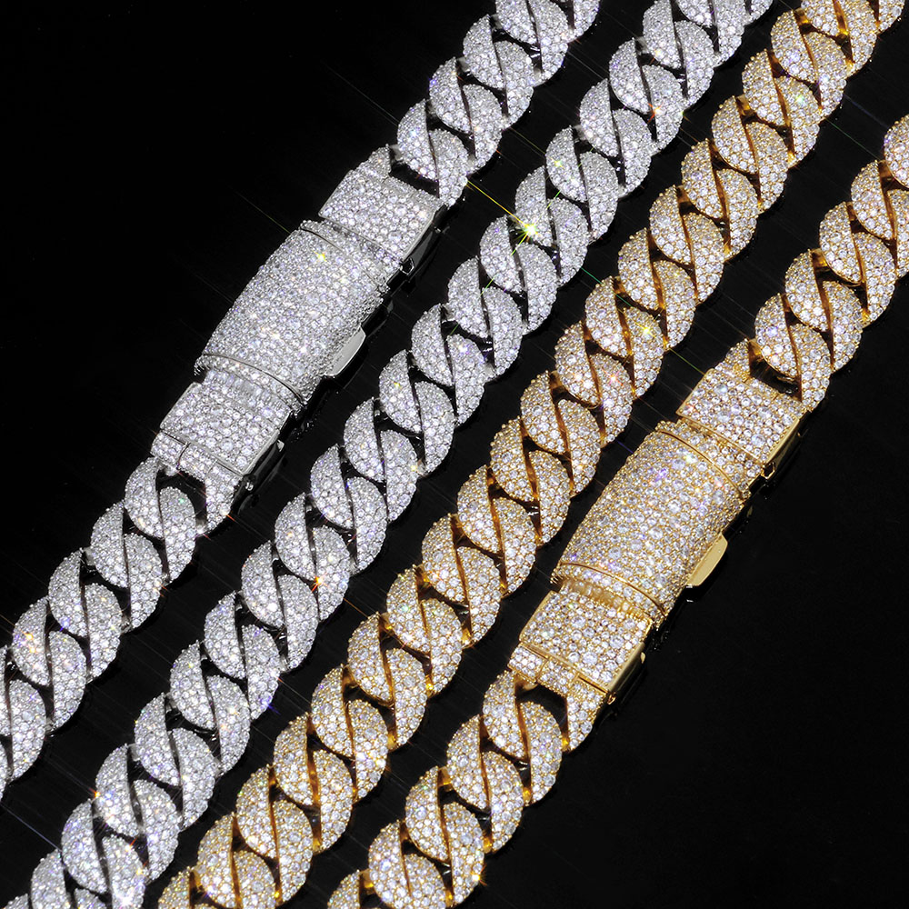 Iced out 14mm 3 Row Diamond Cu - Hip Hop Chain Necklace recensione e prezzo