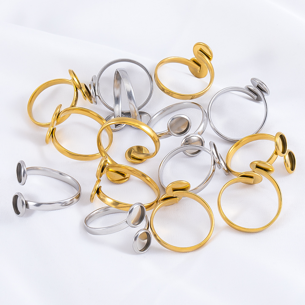 5pcs Stainless Steel Adjustabl - Gold Plated Ring recensione e prezzo