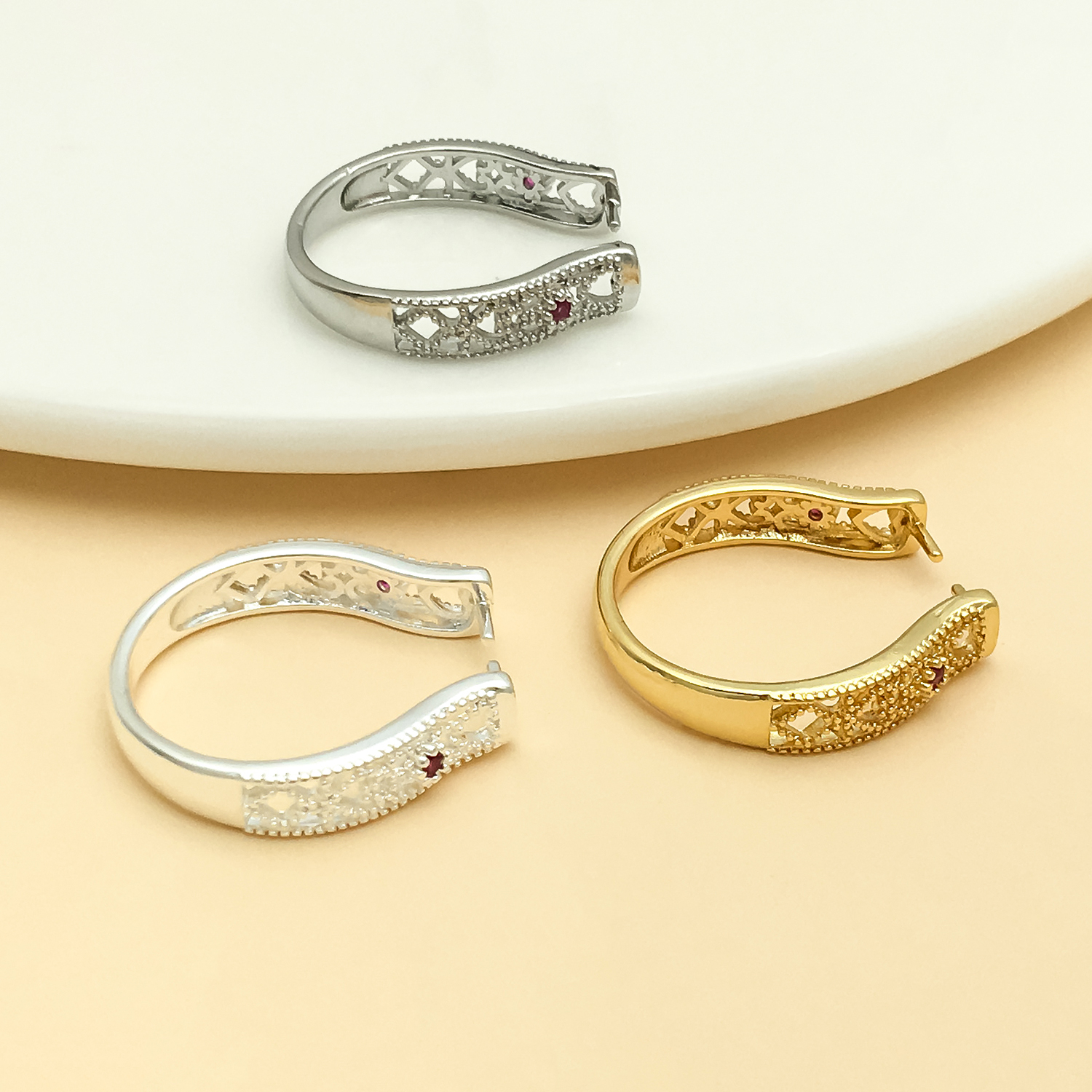 5pcs 18k gold-plated copper th - Gold Plated Ring recensione e prezzo