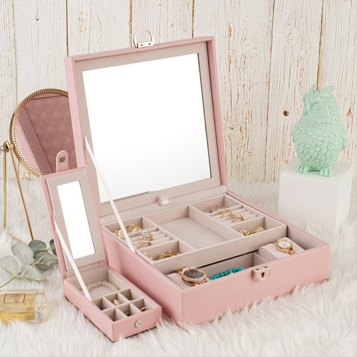 ABQR Girly Pink Jewelry Box Je - Jewelry & Watches Ltd recensione e prezzo