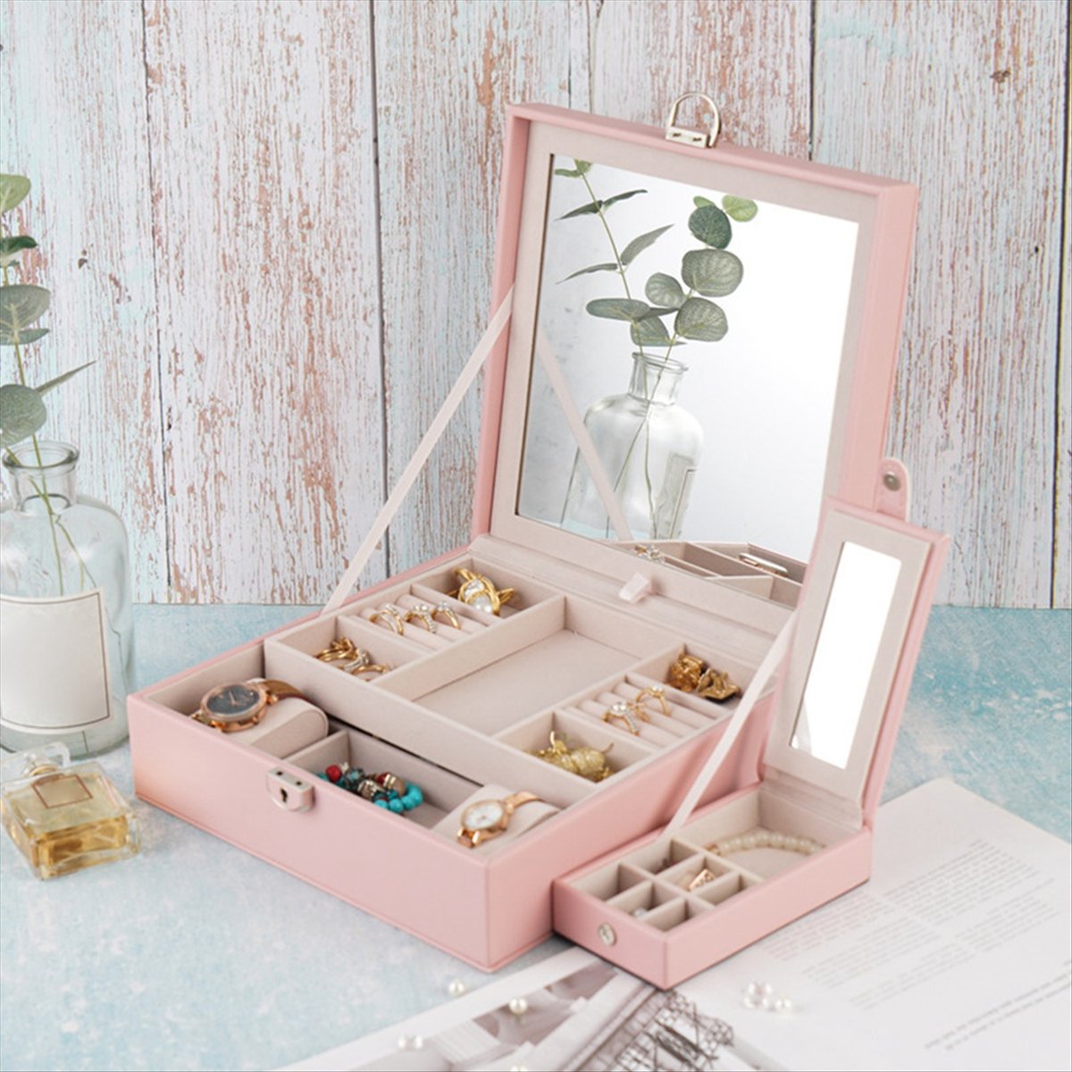 ABQR Girly Pink Jewelry Box Je - Jewelry & Watches Ltd recensione e prezzo