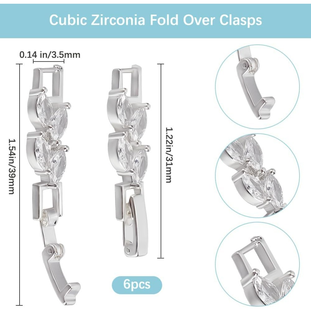 1 Box 6Pcs Bracelet Extender C - Jewelry Watches Silver recensione e prezzo