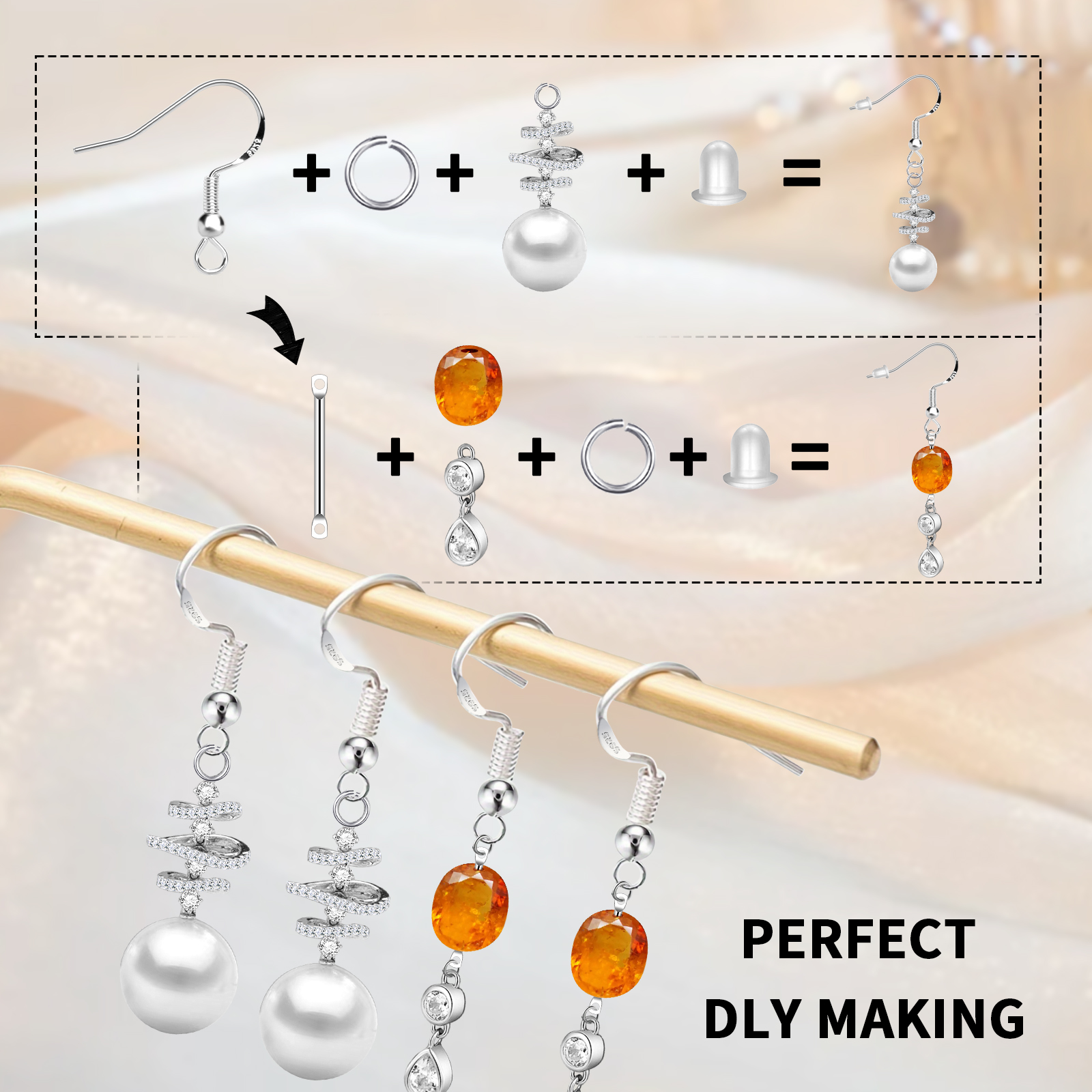 925 Silver/Gold Plated Earring - Gold Plated Ring recensione e prezzo