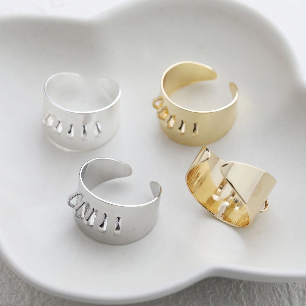 4PCS Brass Ring Settings with  - Gold Plated Ring recensione e prezzo