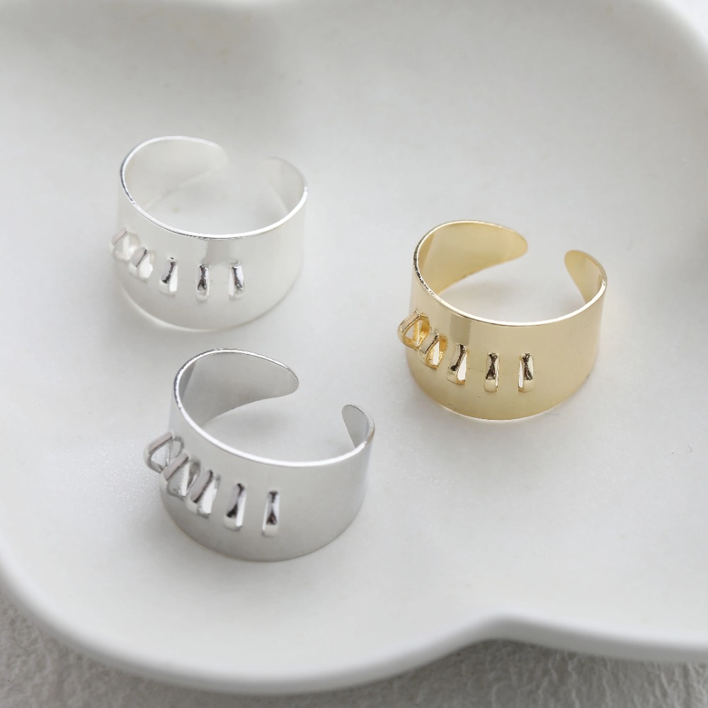 4PCS Brass Ring Settings with  - Gold Plated Ring recensione e prezzo
