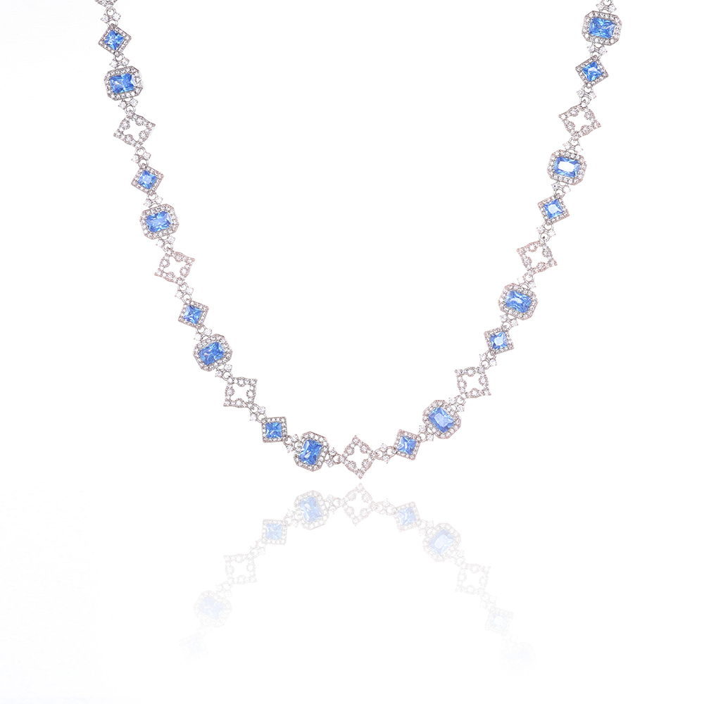 HHIOK New 11MM Blue Gemstone C - Hip Hop Chain Necklace recensione e prezzo