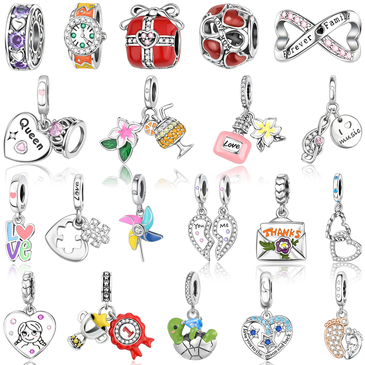 925 Sterling Silver Love Senti - Jewelry Watches Silver recensione e prezzo