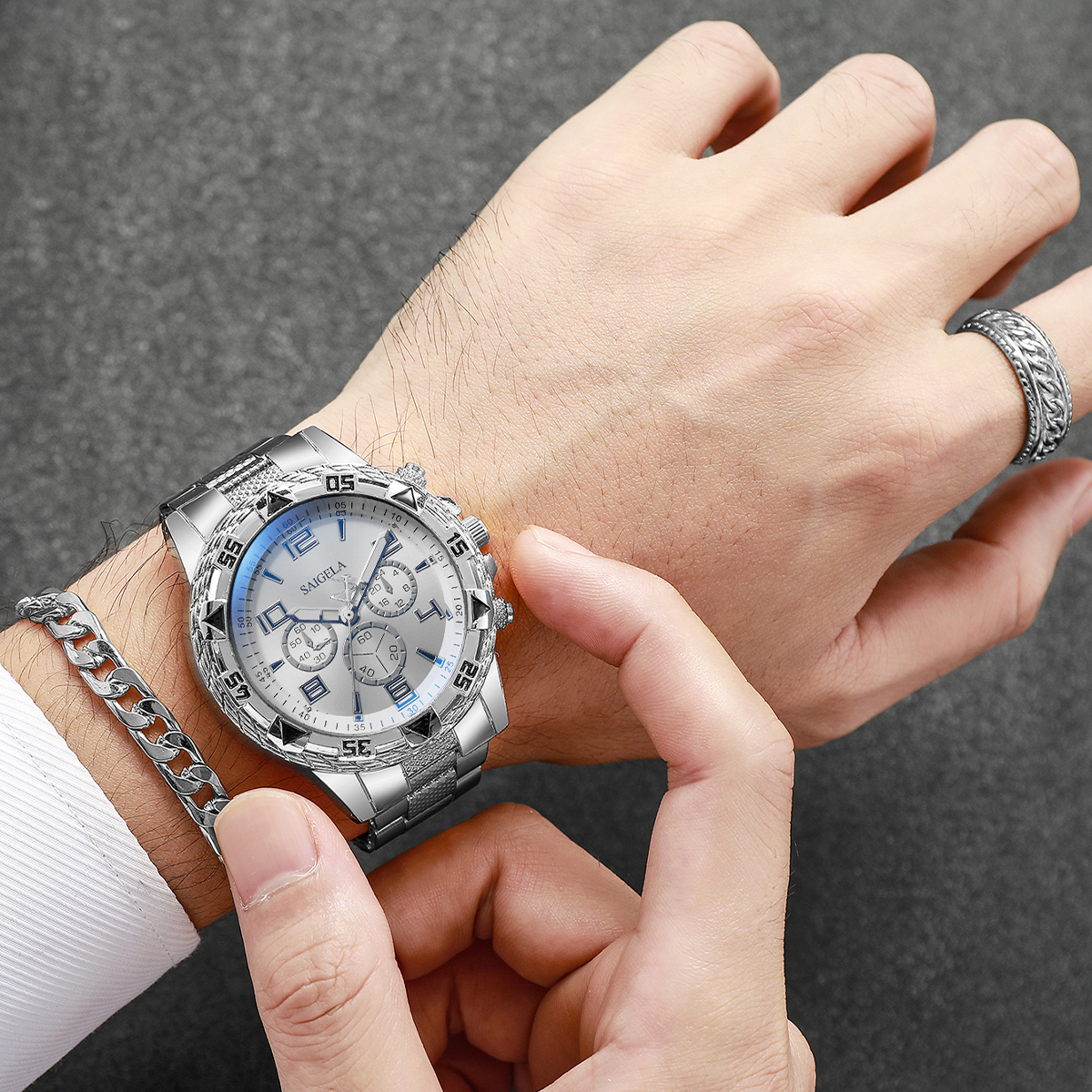 4pcs/set Fashion Men's Watches - Jewelry Watches Silver recensione e prezzo