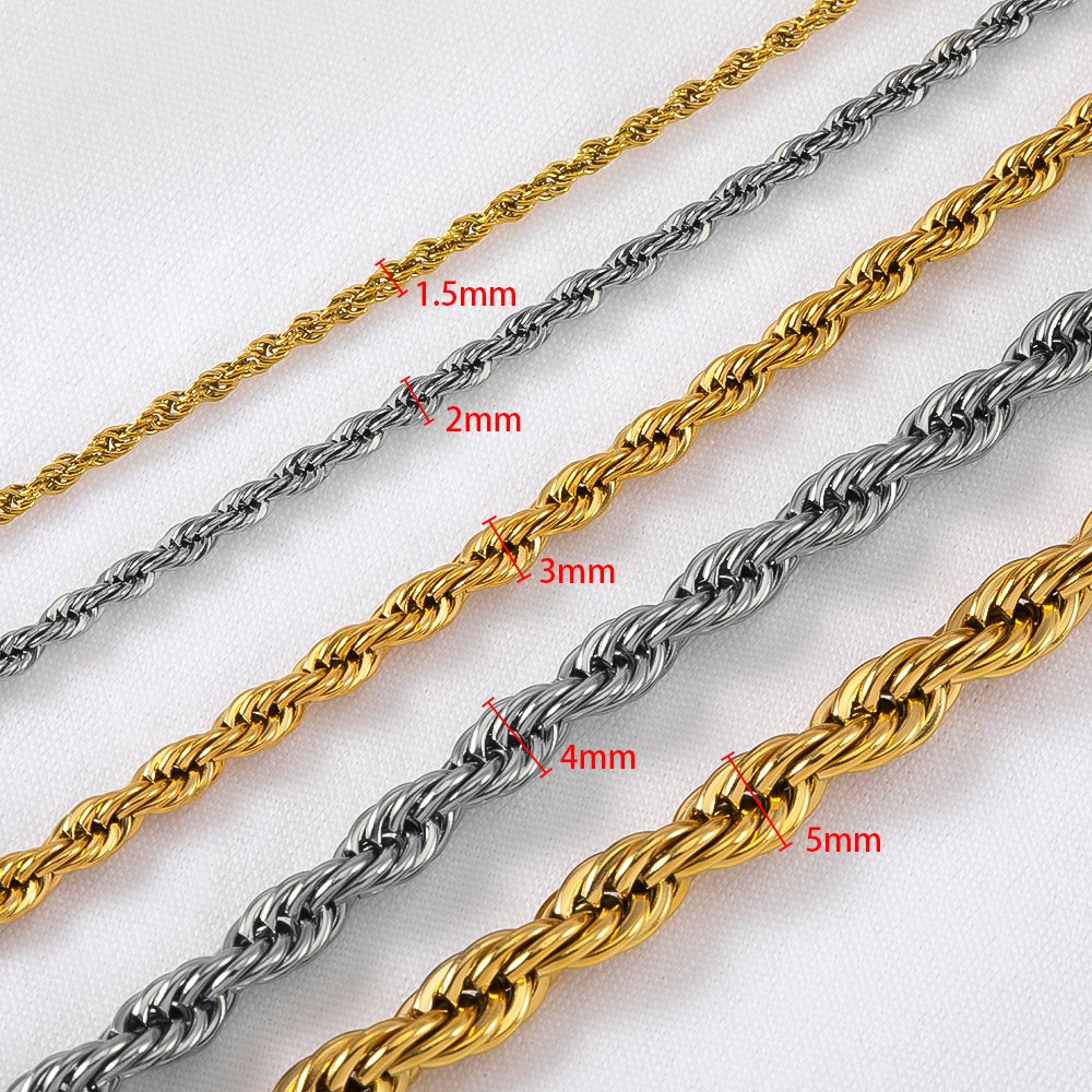 0.5/1 Meter Stainless Steel Tw - Hip Hop Chain Necklace recensione e prezzo