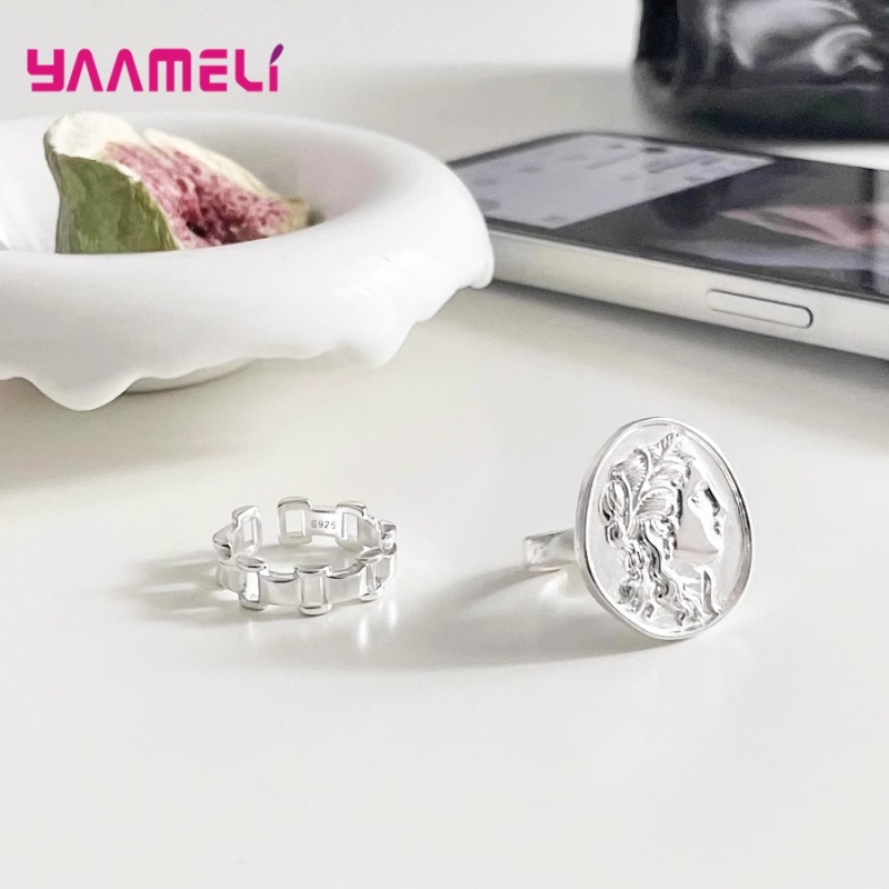 925 Silver  Watch Chain Rings  - Jewelry Watches Silver recensione e prezzo