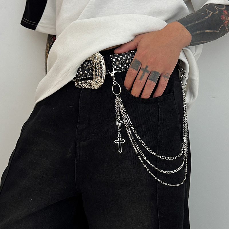New Retro Punk Rock Cross Pant - Hip Hop Chain Necklace recensione e prezzo