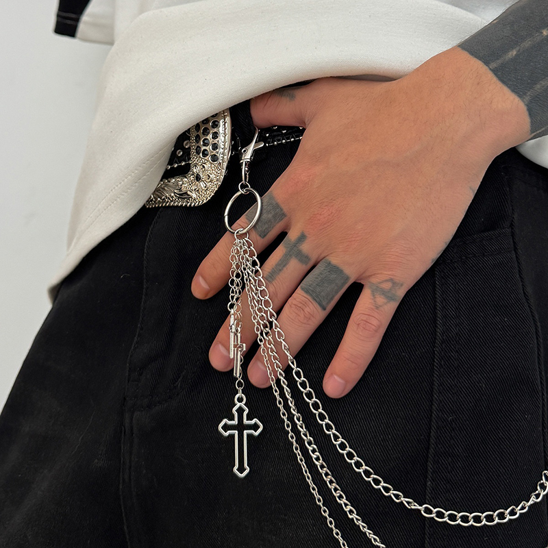 New Retro Punk Rock Cross Pant - Hip Hop Chain Necklace recensione e prezzo