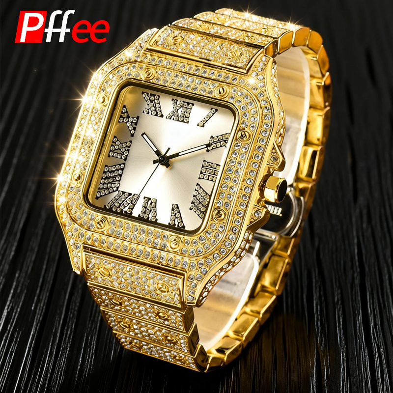 Pffee 18K HipHop Men Watches R - Jewelry Watches Silver recensione e prezzo