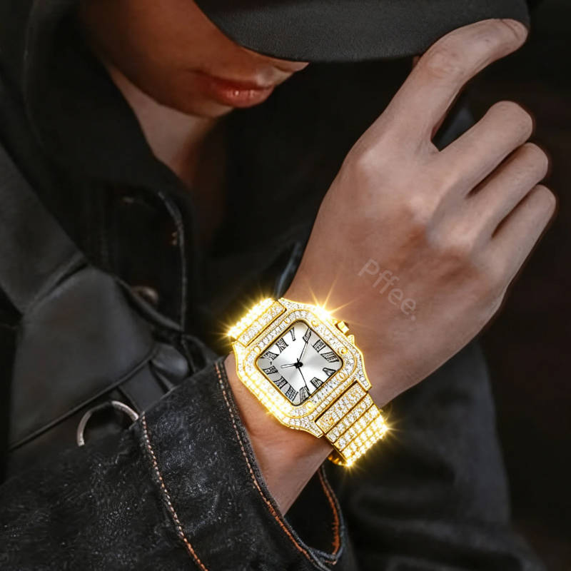 Pffee 18K HipHop Men Watches R - Jewelry Watches Silver recensione e prezzo