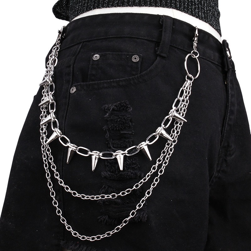 Hip Hop Punk Rock Metal Pants  - Hip Hop Chain Necklace recensione e prezzo