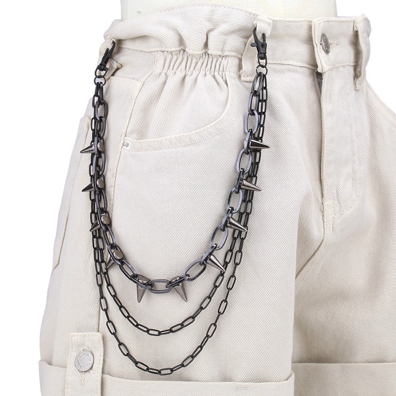 Hip Hop Punk Rock Metal Pants  - Hip Hop Chain Necklace recensione e prezzo