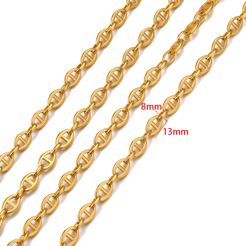 1 Meter Stainless Steel Coffee - Hip Hop Chain Necklace recensione e prezzo