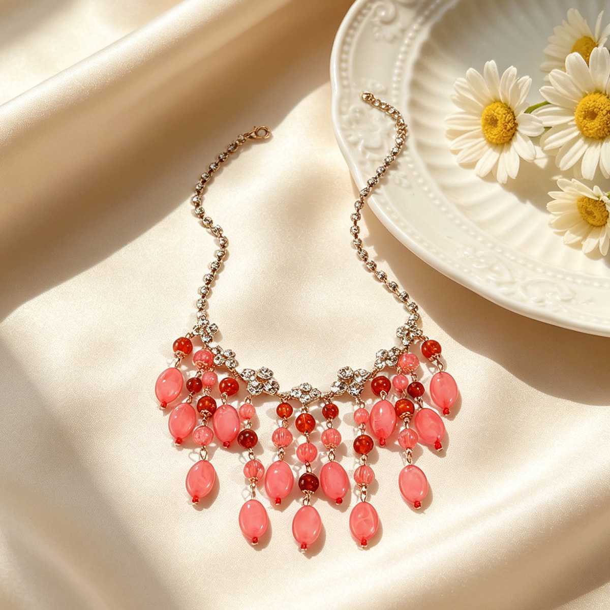 Trendy Pink Red Teardrop Beade - Jewelry & Watches Ltd recensione e prezzo