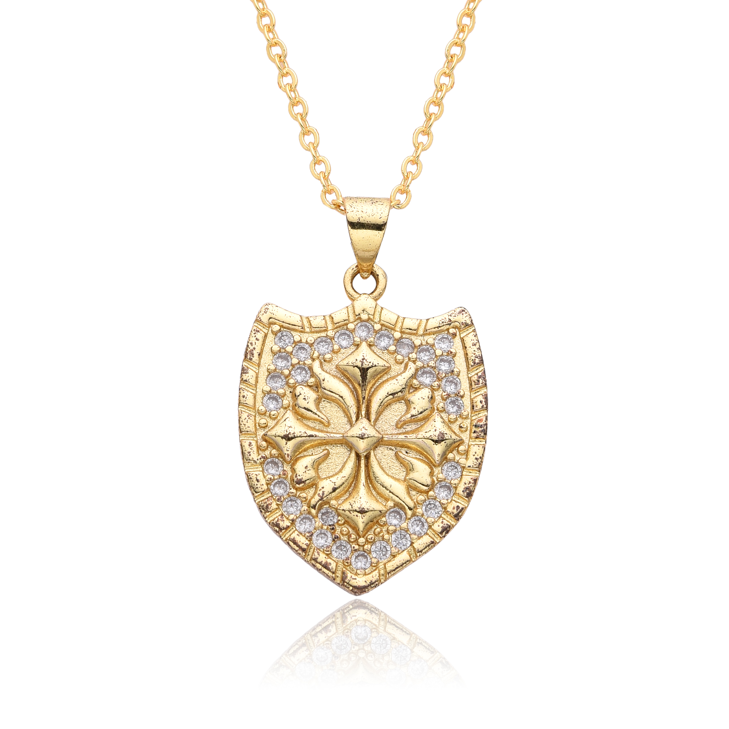 Y2K Gold Color Solar Sun Charm - Hip Hop Chain Necklace recensione e prezzo