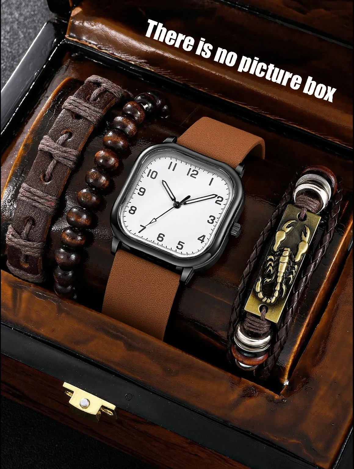 No gift box; men's leather str - Jewellery Watch recensione e prezzo