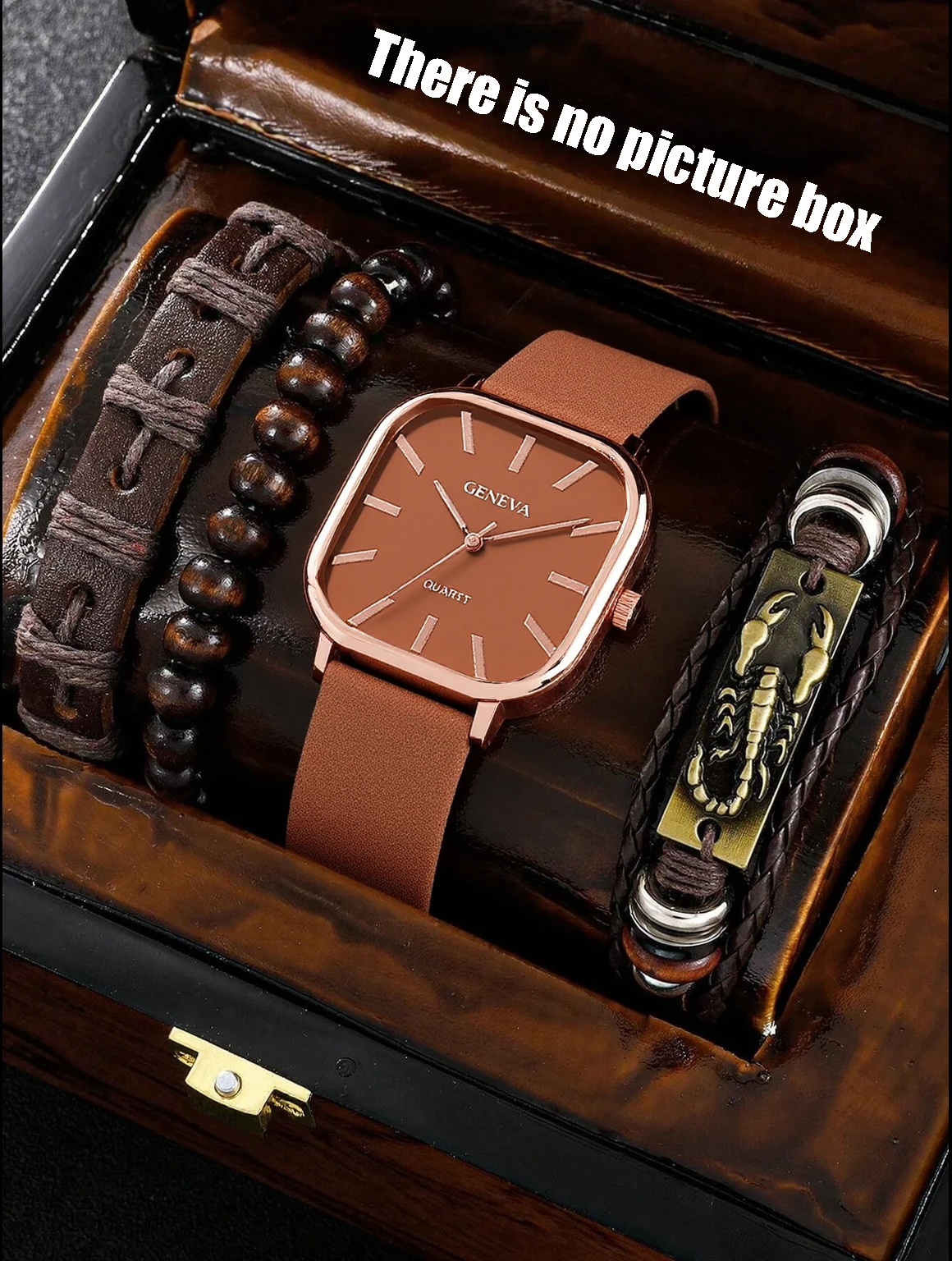 No gift box; men's leather str - Jewellery Watch recensione e prezzo