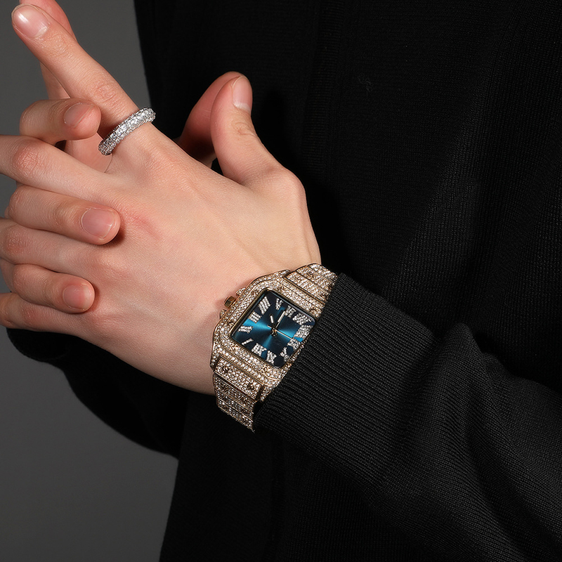Hip Hop Luxury Quartz Wrist Wa - Jewelry Watches Silver recensione e prezzo